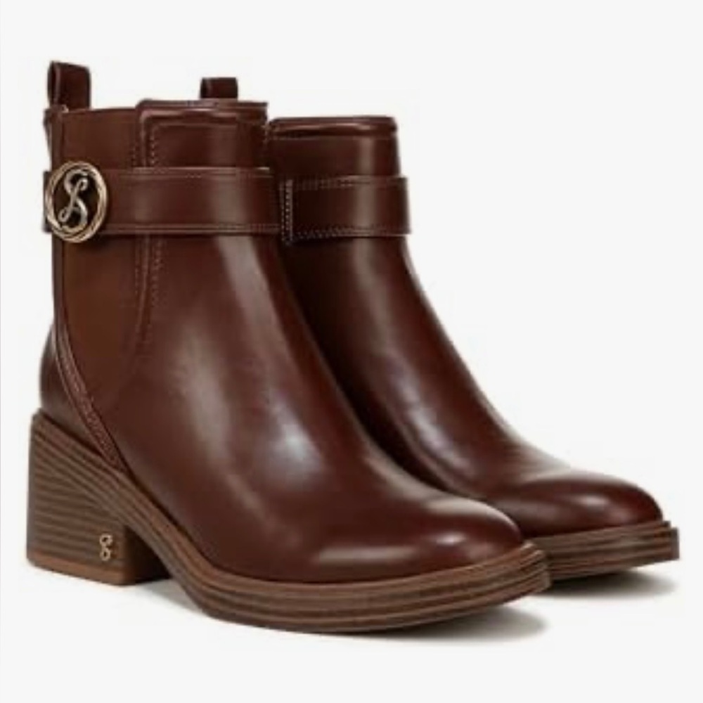 NWB Sam & Libby Natalia Heel Ankle Boots